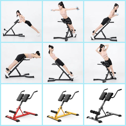 Home Use Adjustable Multi-Function Roman Chair Hyperextension Bench Glute Ham Developer Back Trainer