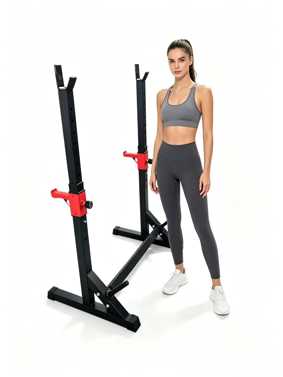 Hot Sale Adjustable Squat Rack Heavy Duty Barbell Weight Lifting Stands Commercial Gym Bench Press Safety Strength Training