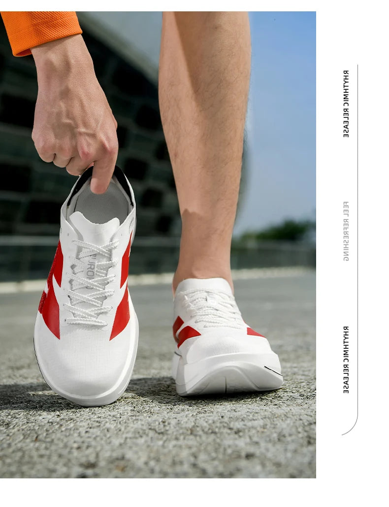 Sports Running Shoes Man Carbon Plate Walking Sneakers Shock-Absorbing Marathon Racing Athletics Training Walking Casual Shoes