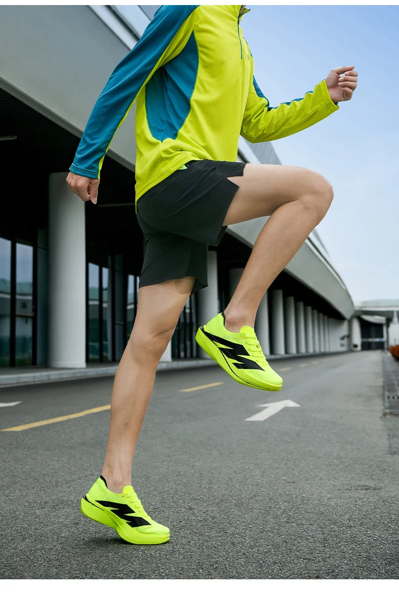 Sports Running Shoes Man Carbon Plate Walking Sneakers Shock-Absorbing Marathon Racing Athletics Training Walking Casual Shoes