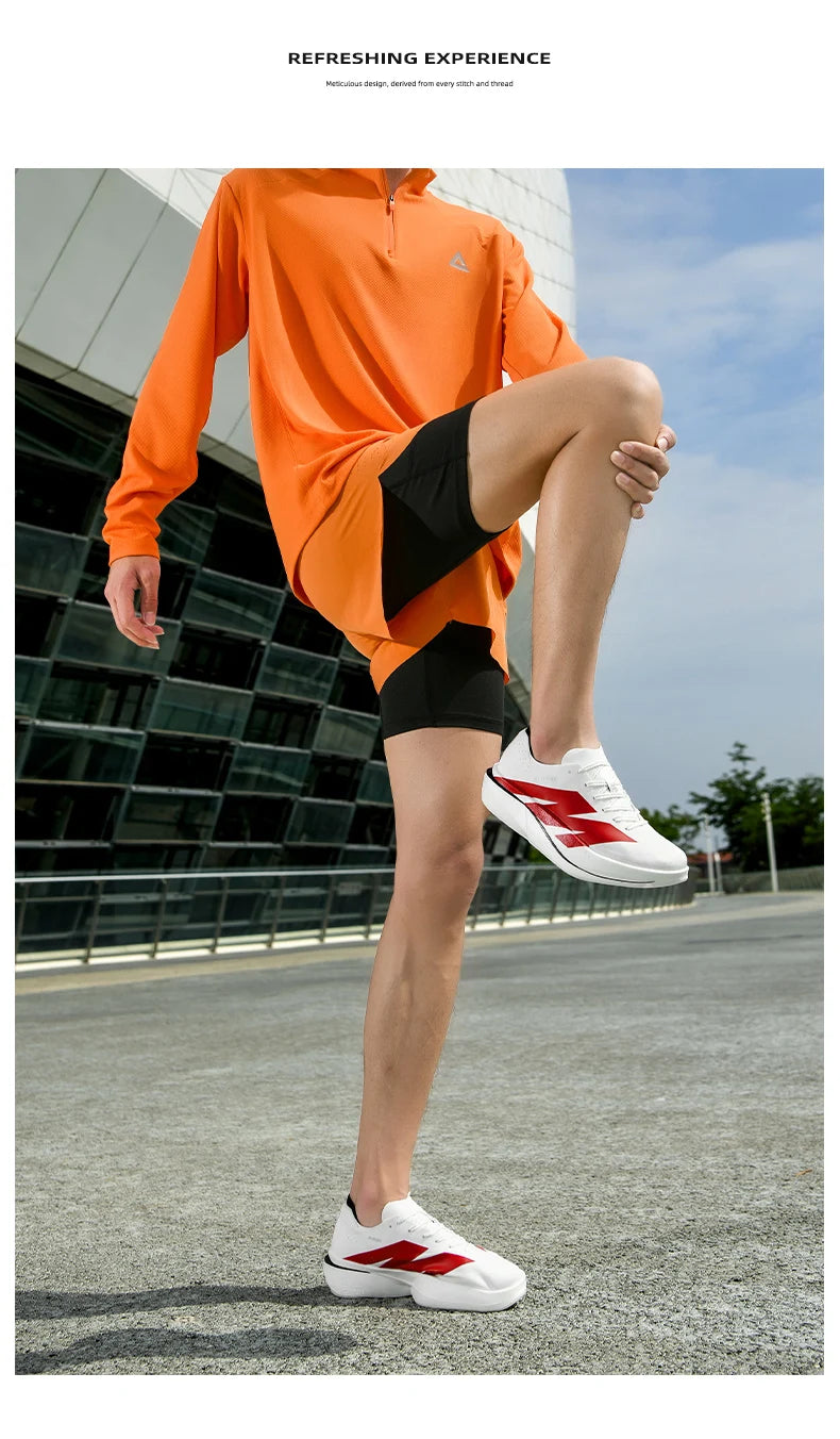 Sports Running Shoes Man Carbon Plate Walking Sneakers Shock-Absorbing Marathon Racing Athletics Training Walking Casual Shoes