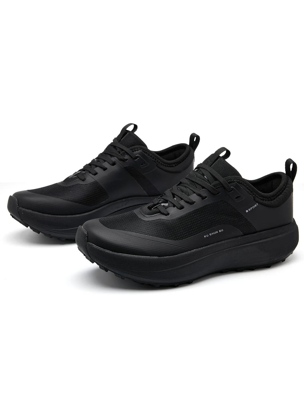Men's Outdoor Athletic Shoes with Anti-Slip, Wear-Resistant, Breathable, and Casual Design in Black