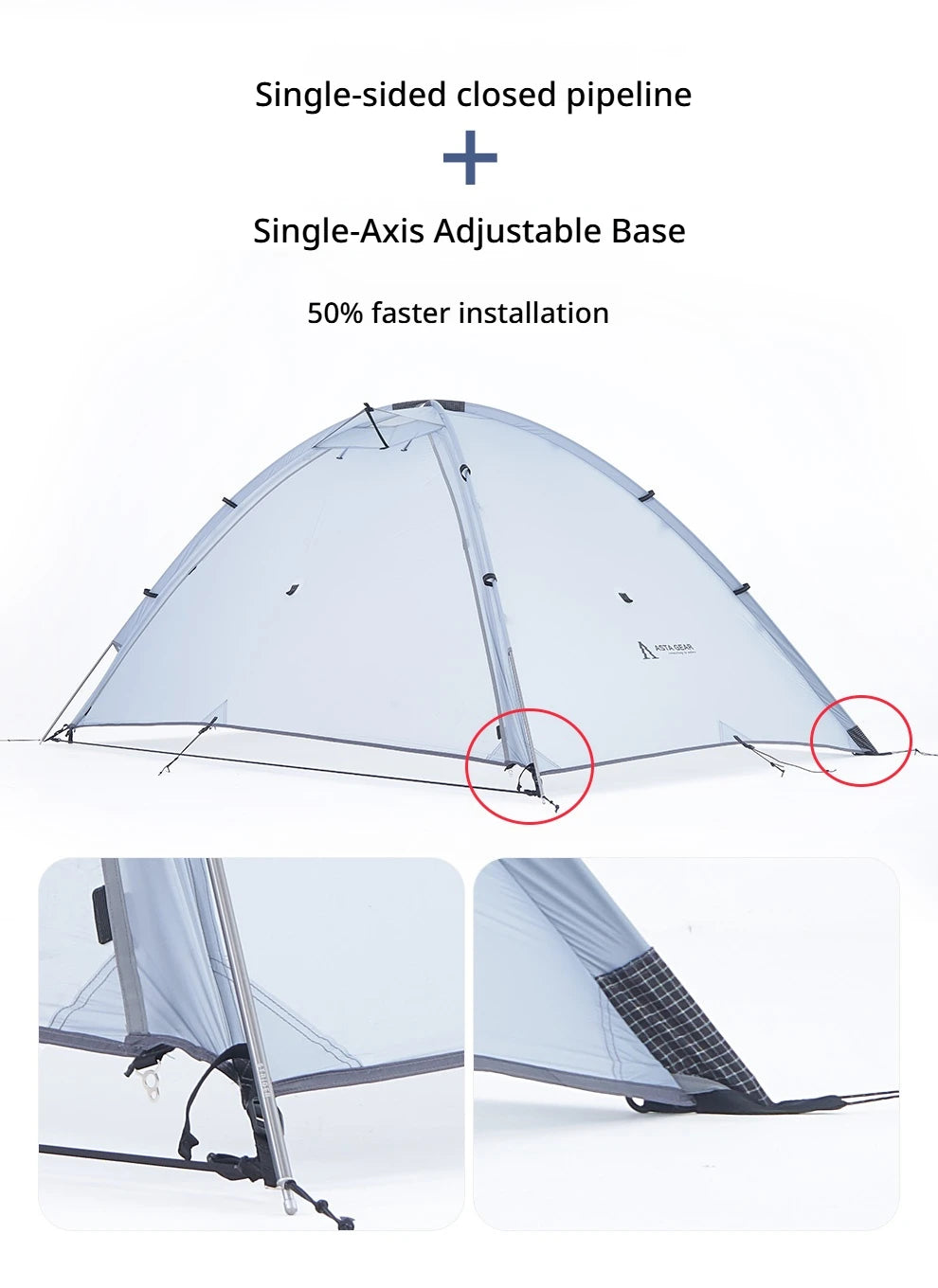 Astagear Vista 2  2-Person Lightweight Silicone-Coated Fast Setup Outdoor Camping Tent, Windproof & Waterproof for Hiking & Mou