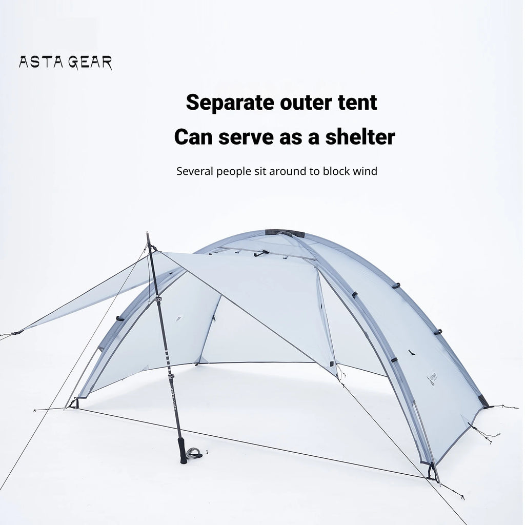 Astagear Vista 2  2-Person Lightweight Silicone-Coated Fast Setup Outdoor Camping Tent, Windproof & Waterproof for Hiking & Mou