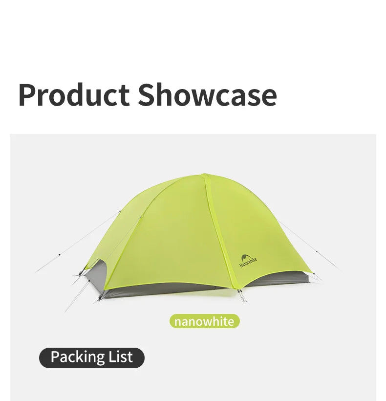 Naturehike Trails EXT Trekking Tent Outdoor Camping Overnight Waterproof Anti-storm Single Person Hiking Tents Sun Shelter