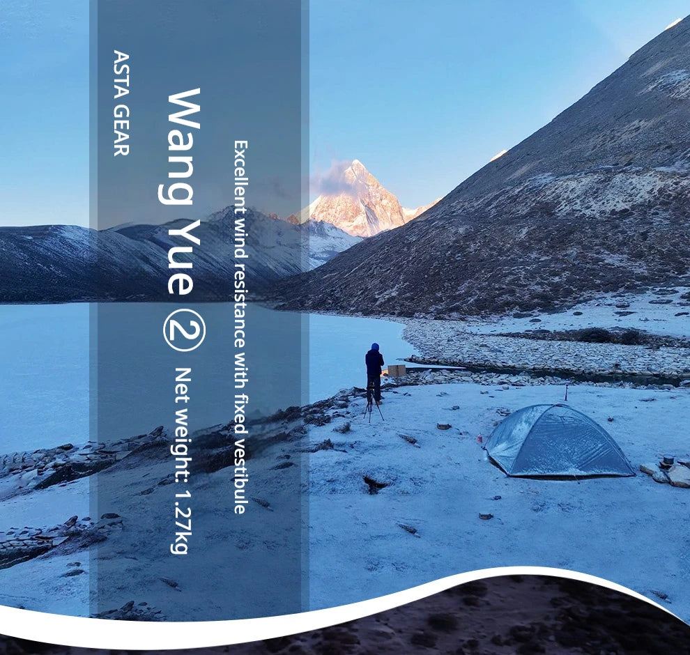 Astagear Vista 2  2-Person Lightweight Silicone-Coated Fast Setup Outdoor Camping Tent, Windproof & Waterproof for Hiking & Mou