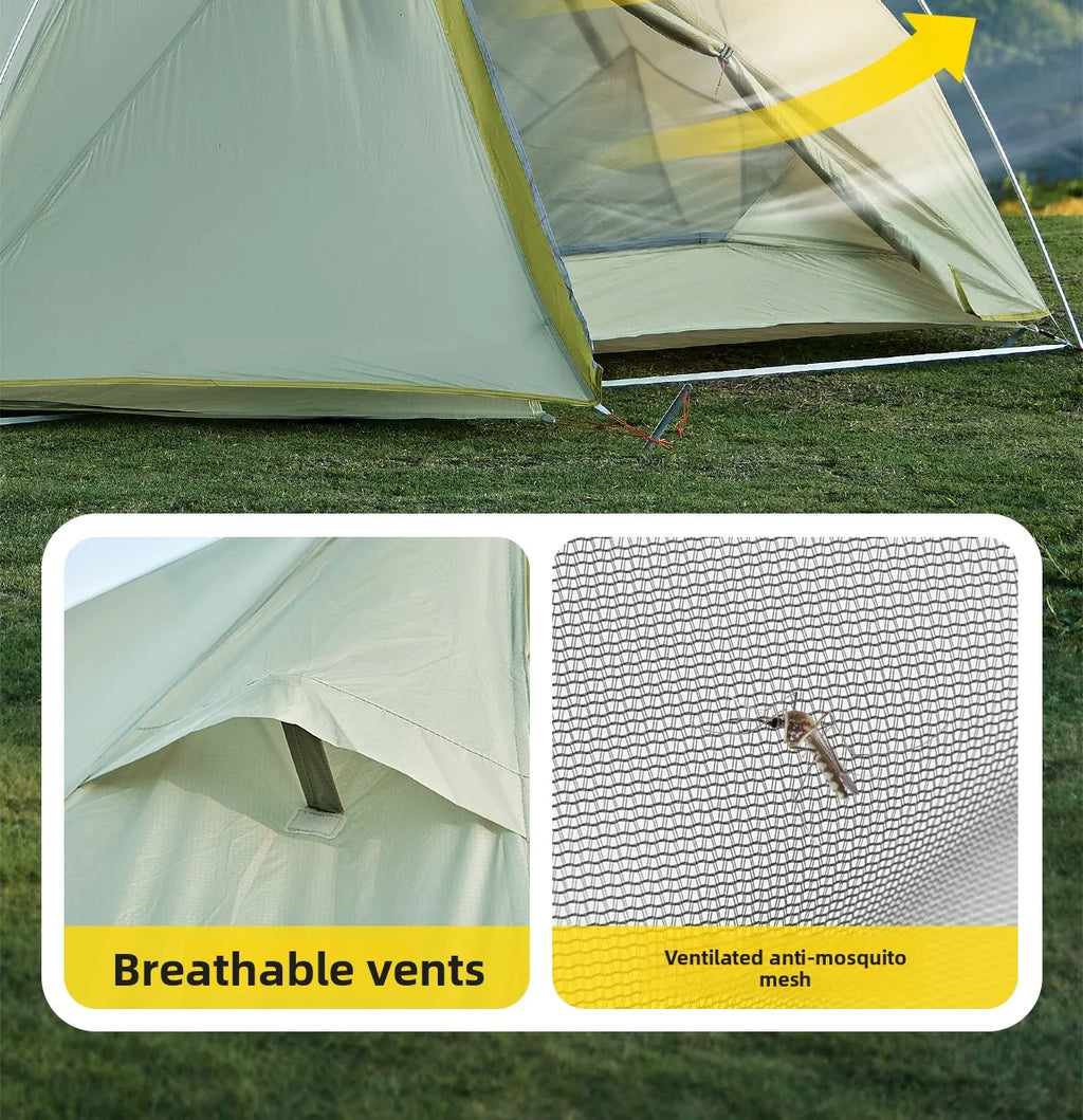 Golden Camel 20D Ultralight Travel Tent 1-2 People Waterproof Hiking Survival Outdoor Camping Portable Backpacking Shelter Tent
