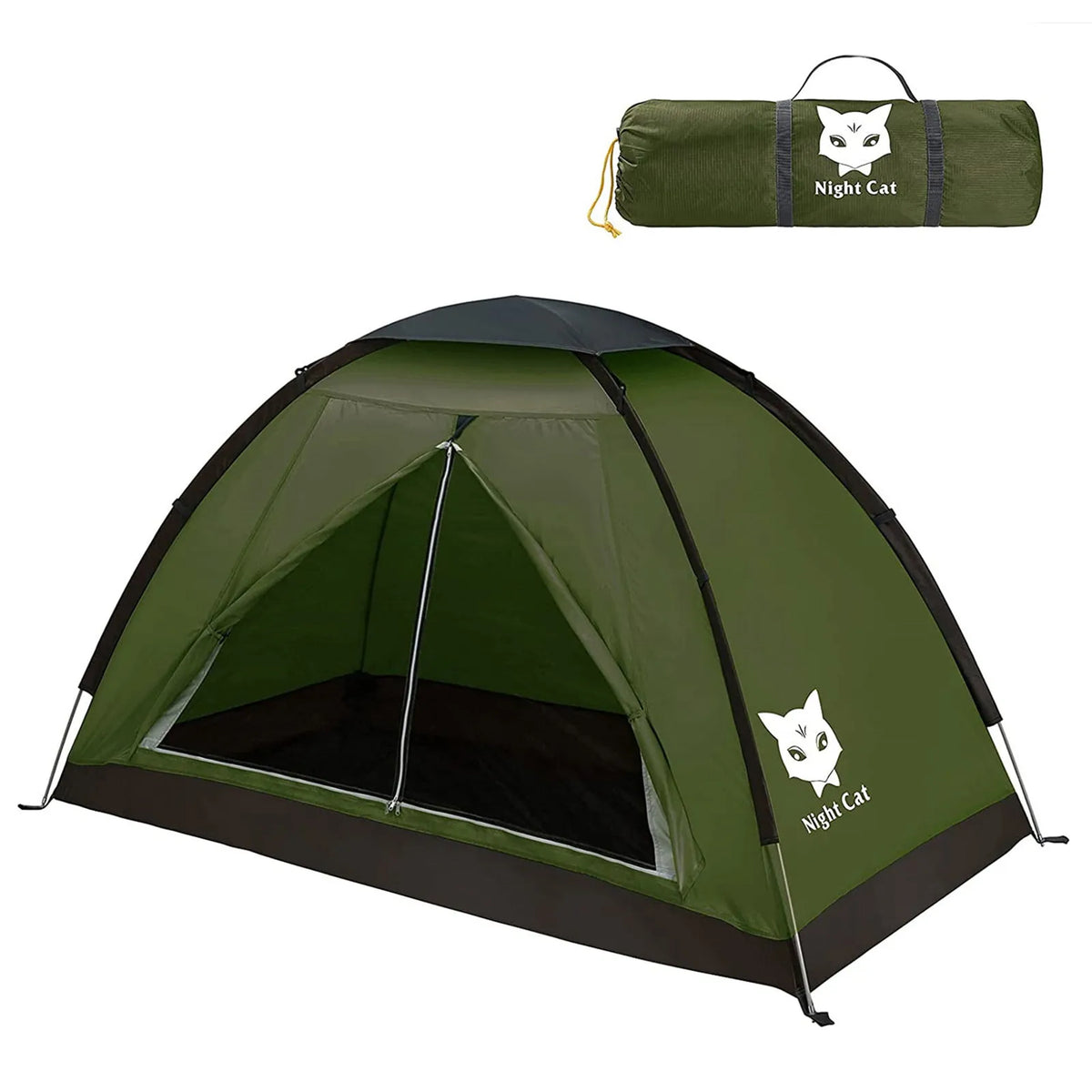 Night Cat Tent for 1 to 2 Persons, Lightweight Waterproof Camping Hiking Backpack Tent