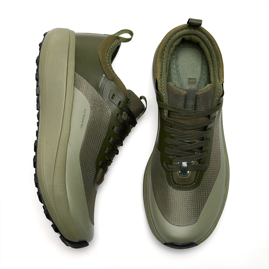 Men's Outdoor Athletic Shoes with Anti-Slip, Wear-Resistant, Breathable, and Casual Design in Black