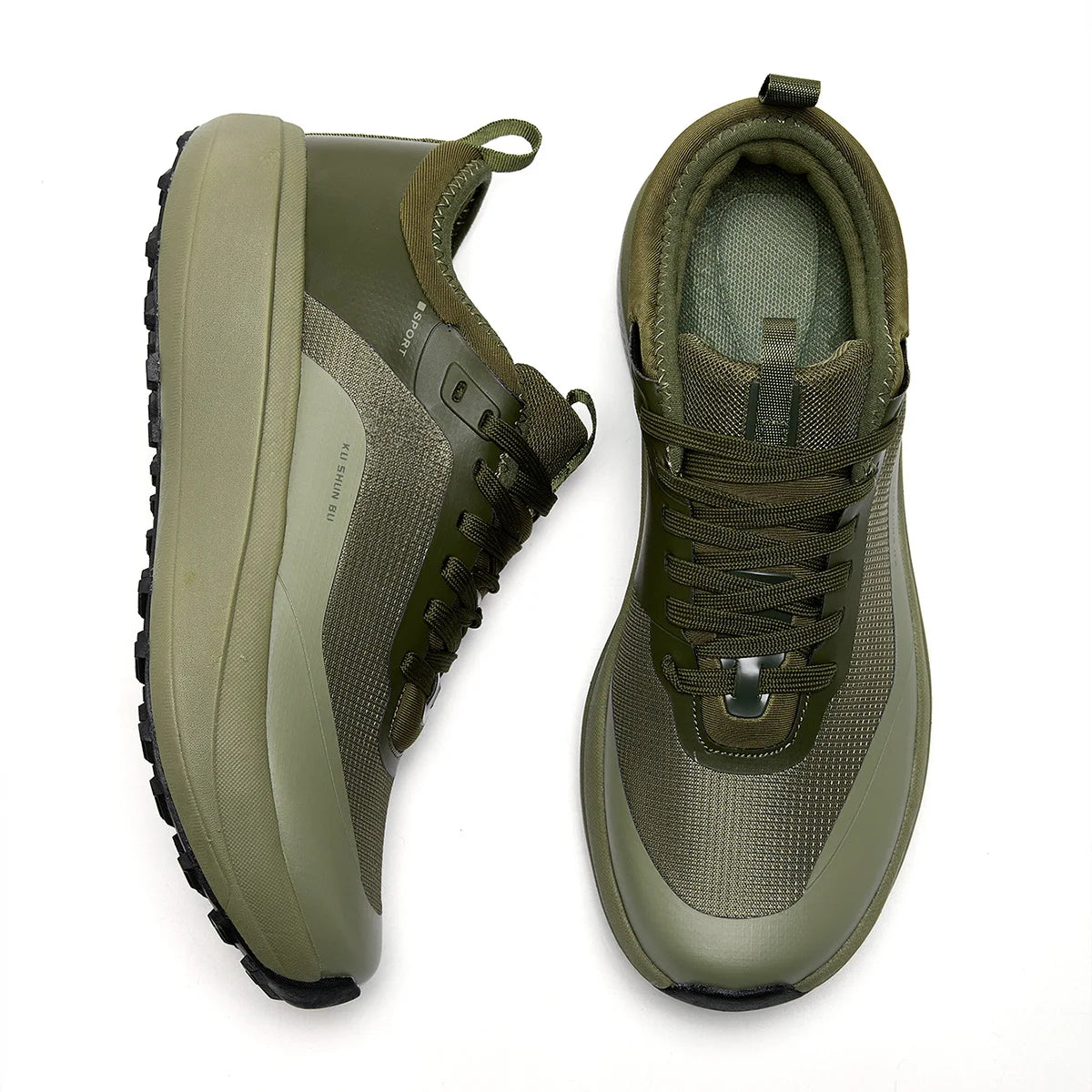 Men's Outdoor Athletic Shoes with Anti-Slip, Wear-Resistant, Breathable, and Casual Design in Black