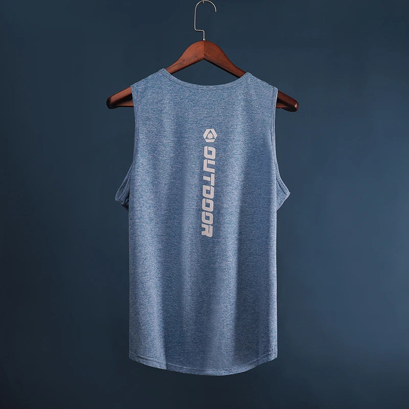 Sports Vest Men's Sports Fitness Running T-Shirt Summer Fashion Loose Basketball Suit Quick Drying Camisole Training Clothes Top