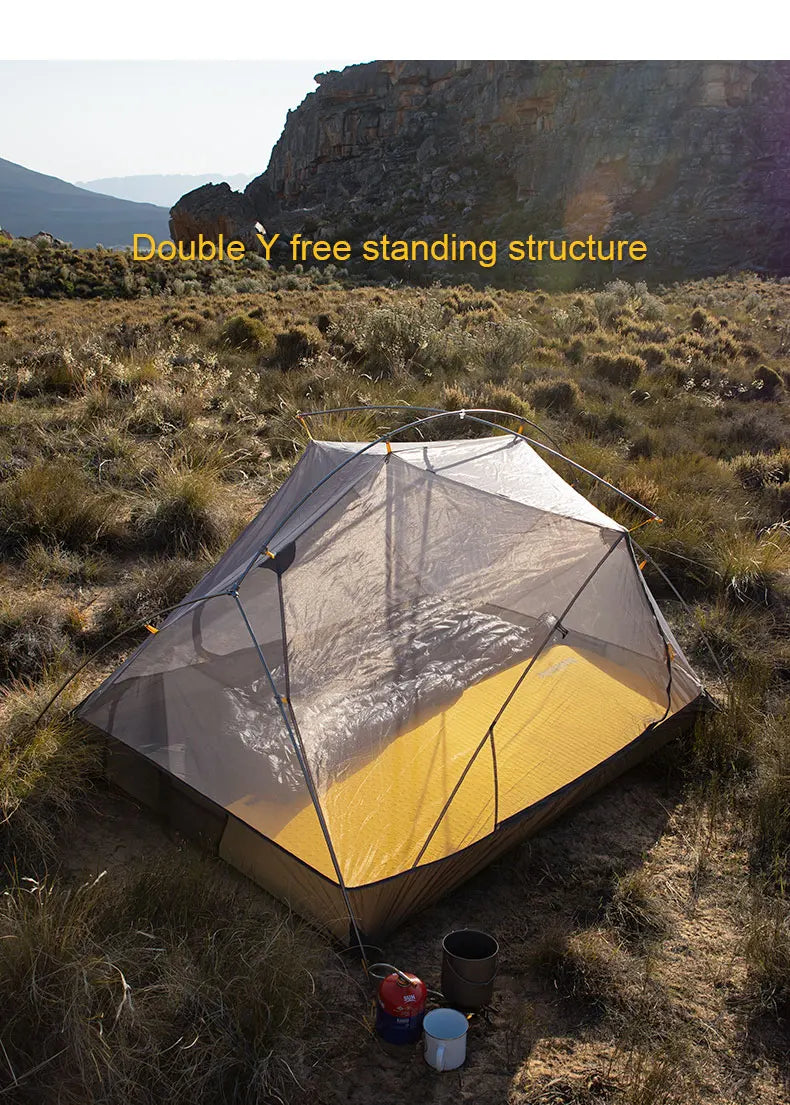Naturehike Mongar UL PRO 1-3 People Tent 20D Ultralight Travel Waterproof Hiking Survival Outdoor Camping Portable Sun Shelter