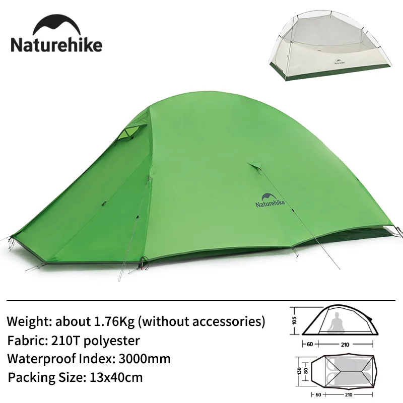 Naturehike 2026 New Cloud Base Tent Ultralight Waterproof Large Foyer Shelter Tent Travel 1-2 Person Portable Camping Tents