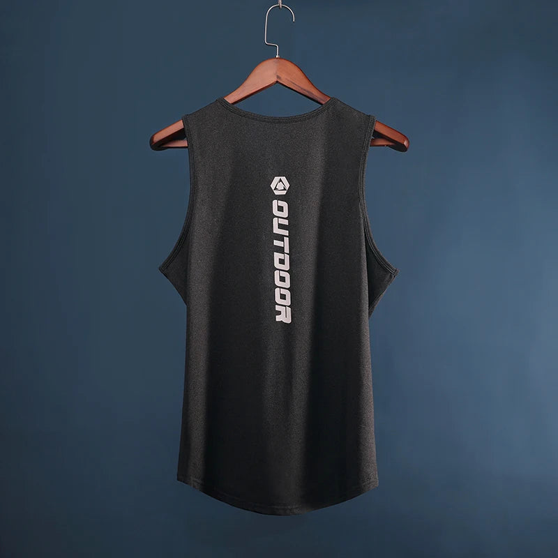 Sports Vest Men's Sports Fitness Running T-Shirt Summer Fashion Loose Basketball Suit Quick Drying Camisole Training Clothes Top