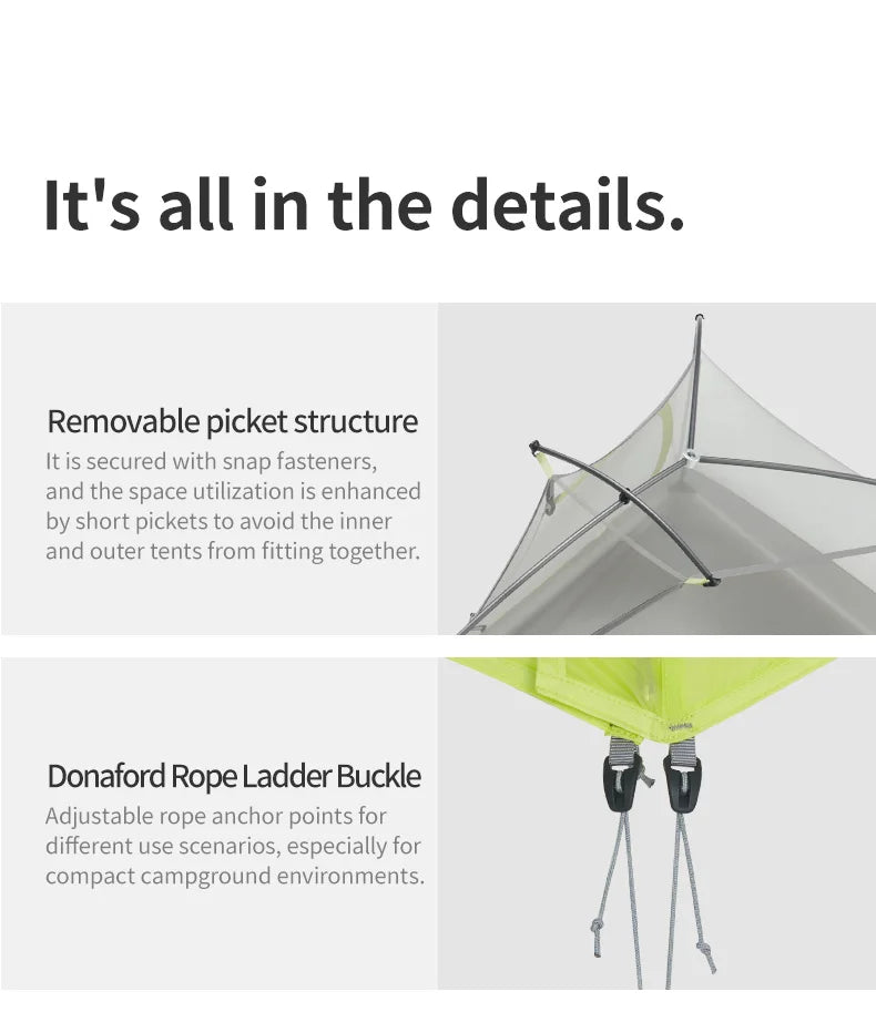 Naturehike Trails EXT Trekking Tent Outdoor Camping Overnight Waterproof Anti-storm Single Person Hiking Tents Sun Shelter