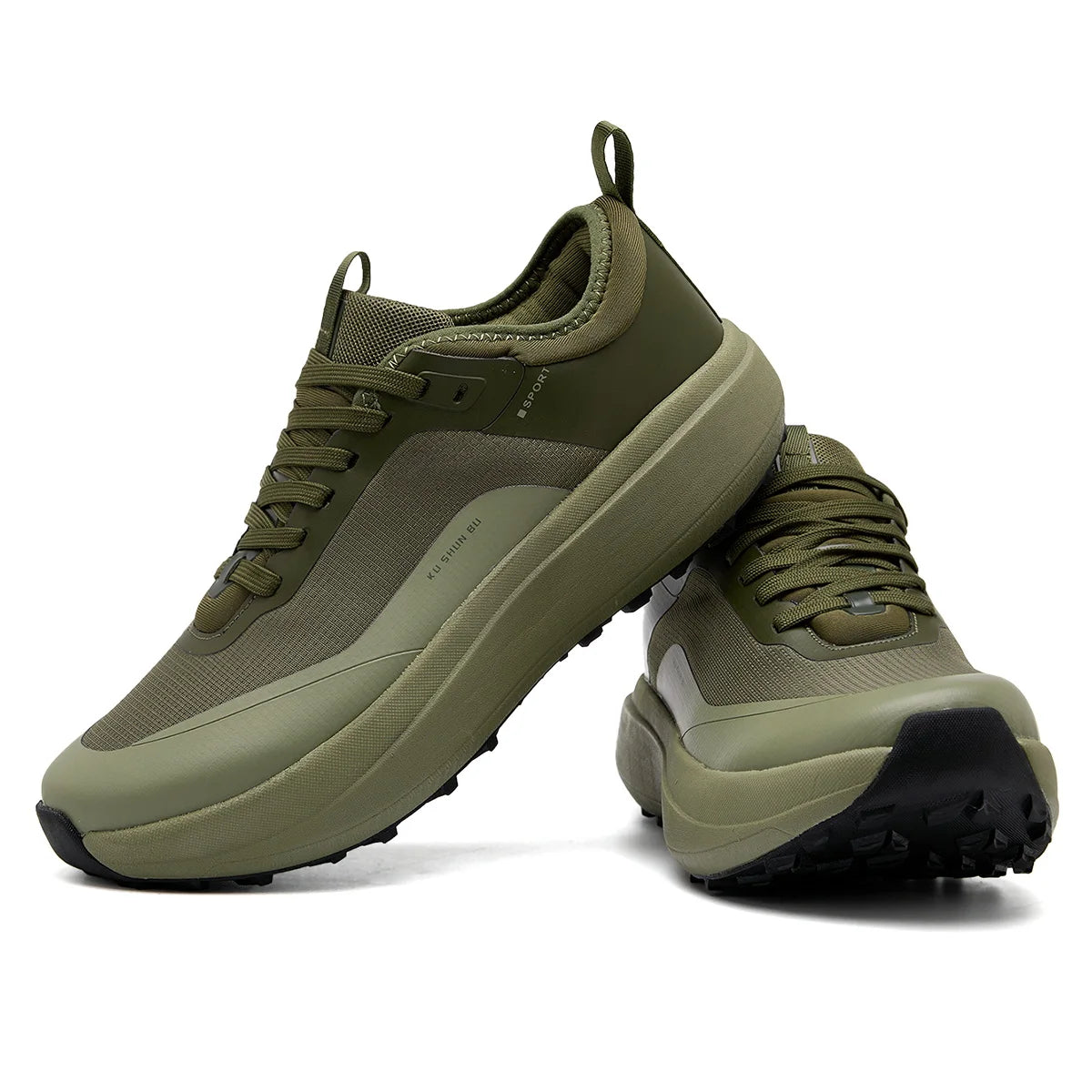 Men's Outdoor Athletic Shoes with Anti-Slip, Wear-Resistant, Breathable, and Casual Design in Black