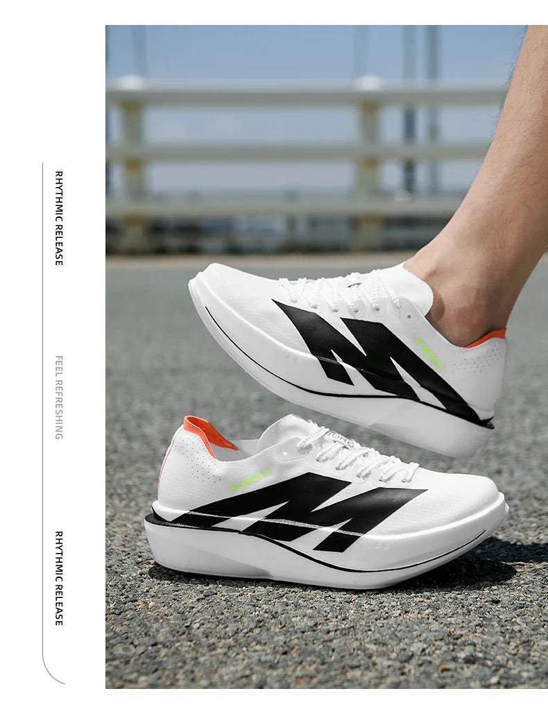 Sports Running Shoes Man Carbon Plate Walking Sneakers Shock-Absorbing Marathon Racing Athletics Training Walking Casual Shoes