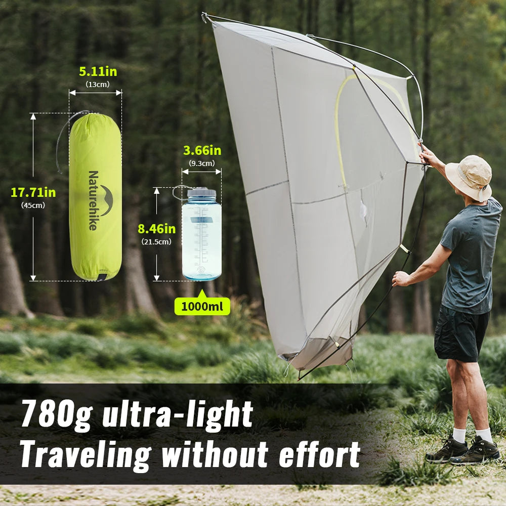 Naturehike Trails EXT Trekking Tent Outdoor Camping Overnight Waterproof Anti-storm Single Person Hiking Tents Sun Shelter