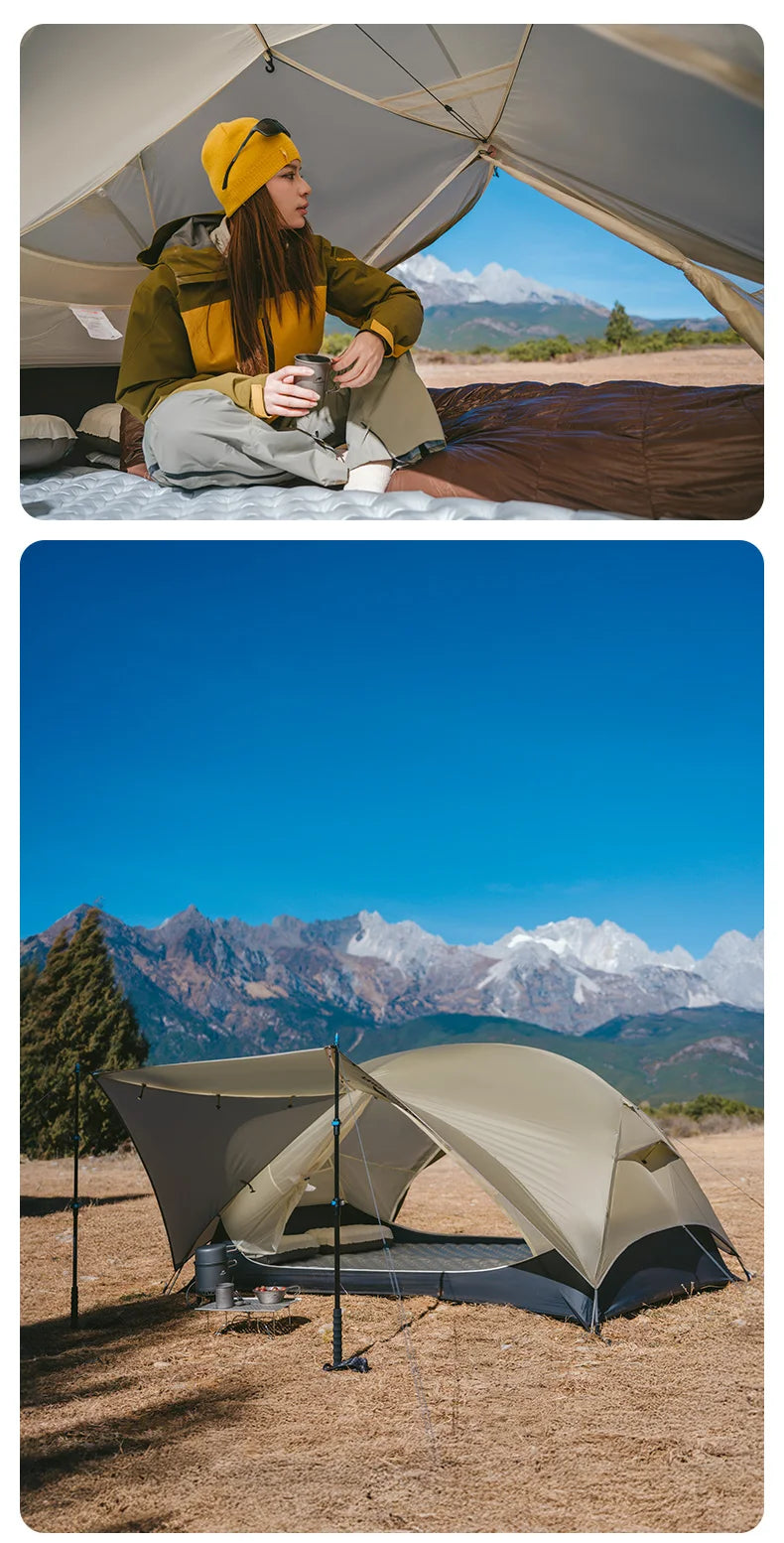 Naturehike Mongar UL PRO 1-3 People Tent 20D Ultralight Travel Waterproof Hiking Survival Outdoor Camping Portable Sun Shelter