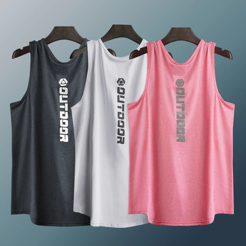 Sports Vest Men's Sports Fitness Running T-Shirt Summer Fashion Loose Basketball Suit Quick Drying Camisole Training Clothes Top