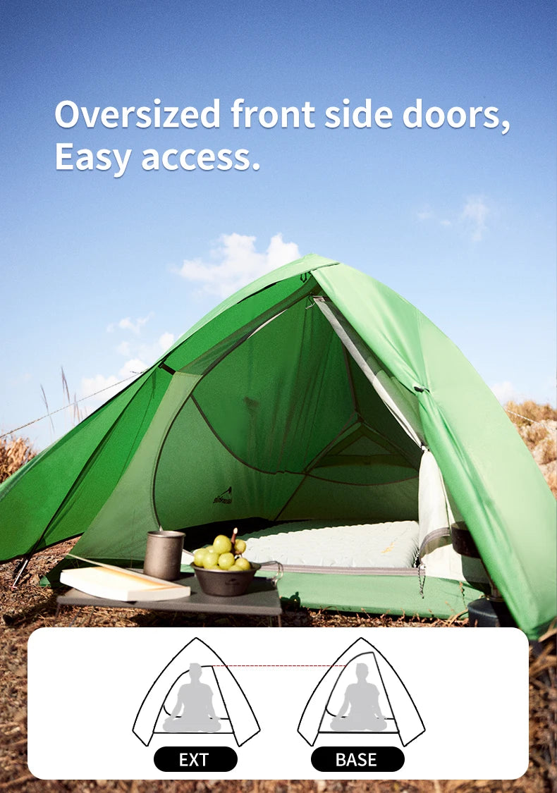 Naturehike 2026 New Cloud Base Tent Ultralight Waterproof Large Foyer Shelter Tent Travel 1-2 Person Portable Camping Tents