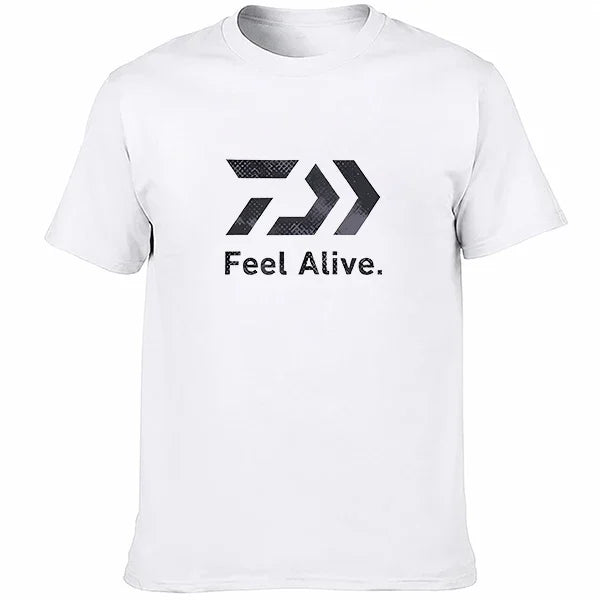 2026 New Sports Breathable T-shirt, Outdoor Fishing Style Letter Arrow Printed Casual T-shirt, Luxurious Short Sleeved Shirt