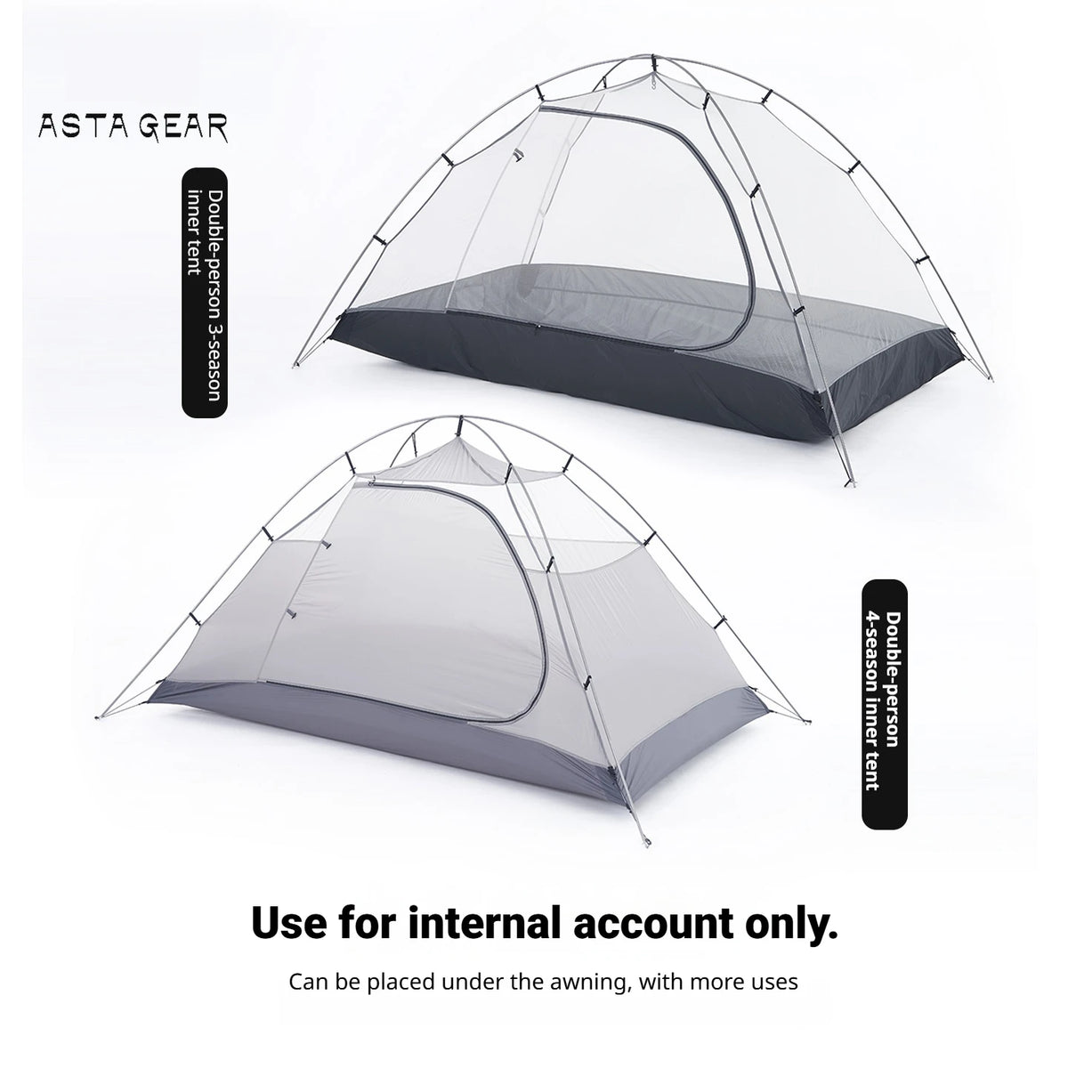 Astagear Vista 2  2-Person Lightweight Silicone-Coated Fast Setup Outdoor Camping Tent, Windproof & Waterproof for Hiking & Mou