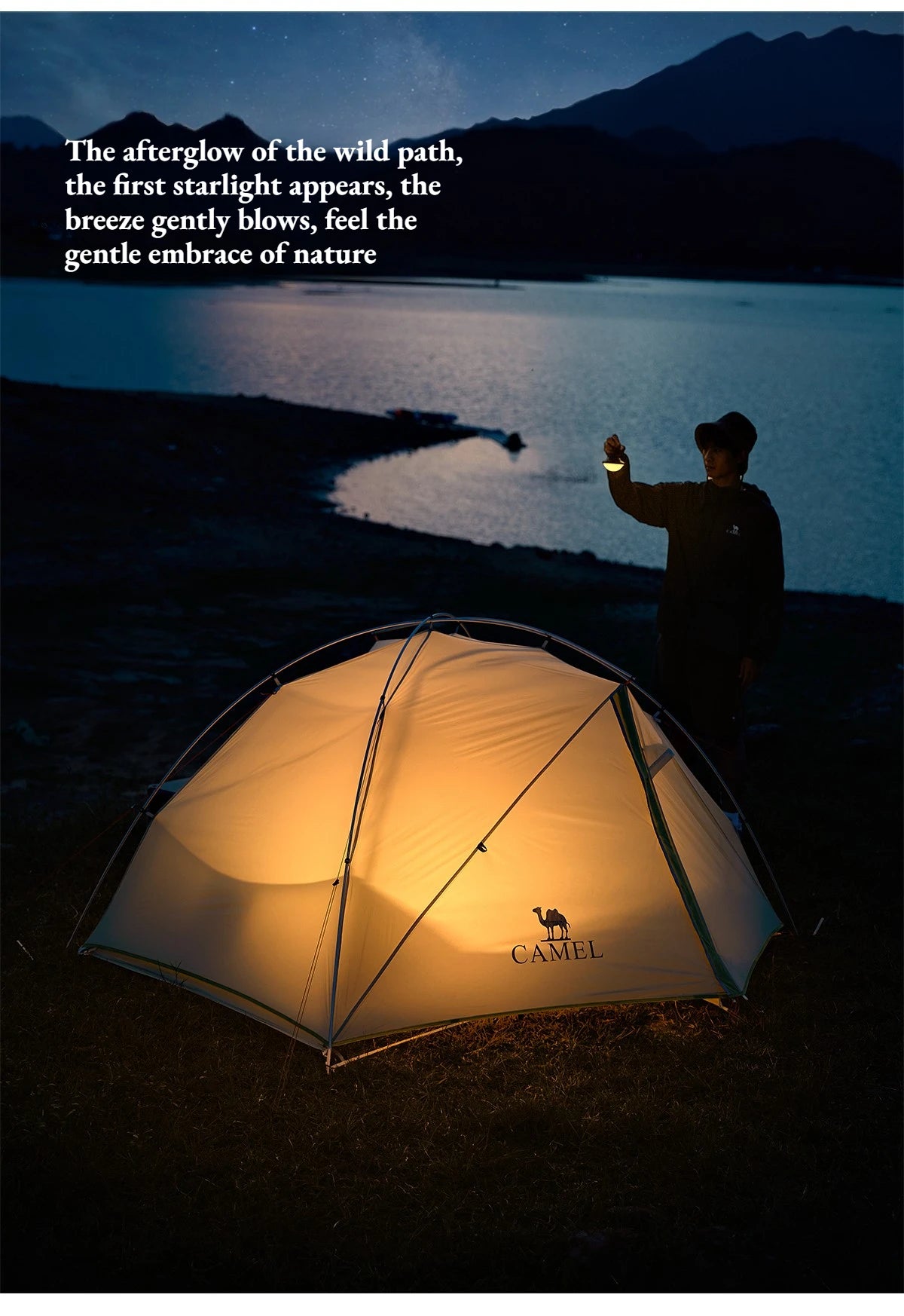 Golden Camel 20D Ultralight Travel Tent 1-2 People Waterproof Hiking Survival Outdoor Camping Portable Backpacking Shelter Tent