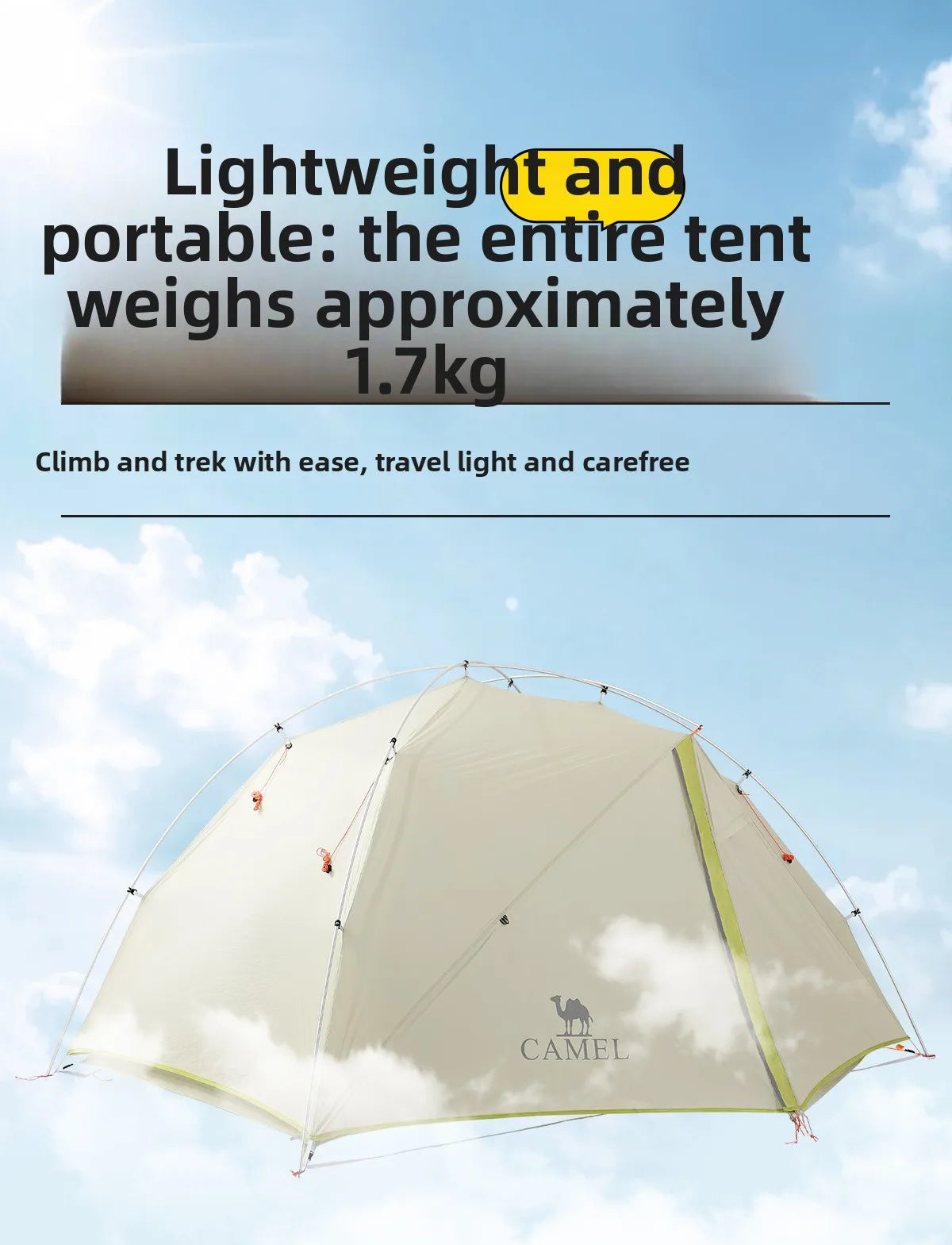 Golden Camel 20D Ultralight Travel Tent 1-2 People Waterproof Hiking Survival Outdoor Camping Portable Backpacking Shelter Tent