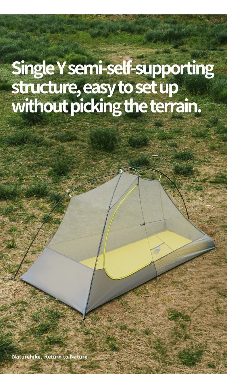 Naturehike Trails EXT Trekking Tent Outdoor Camping Overnight Waterproof Anti-storm Single Person Hiking Tents Sun Shelter