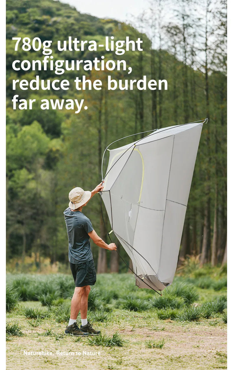 Naturehike Trails EXT Trekking Tent Outdoor Camping Overnight Waterproof Anti-storm Single Person Hiking Tents Sun Shelter