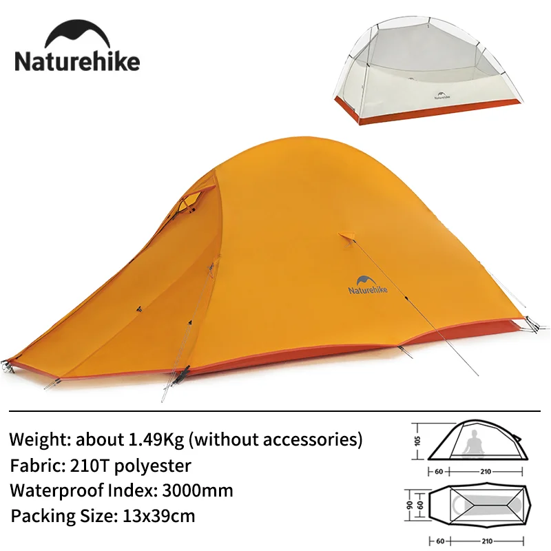 Naturehike 2026 New Cloud Base Tent Ultralight Waterproof Large Foyer Shelter Tent Travel 1-2 Person Portable Camping Tents