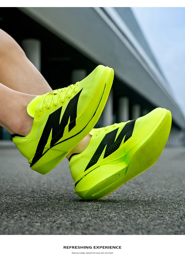 Sports Running Shoes Man Carbon Plate Walking Sneakers Shock-Absorbing Marathon Racing Athletics Training Walking Casual Shoes