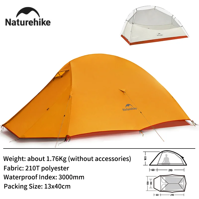 Naturehike 2026 New Cloud Base Tent Ultralight Waterproof Large Foyer Shelter Tent Travel 1-2 Person Portable Camping Tents