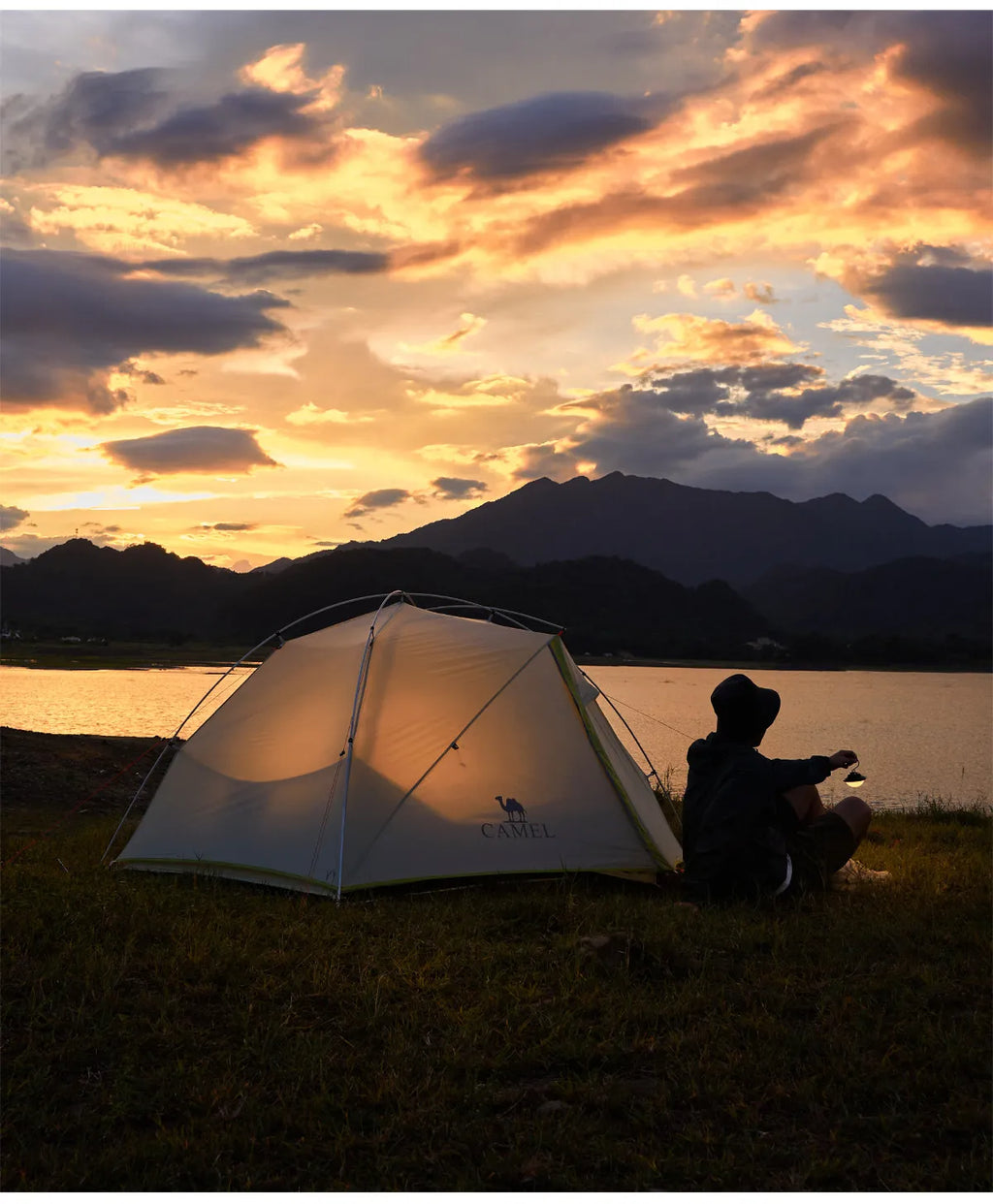 Golden Camel 20D Ultralight Travel Tent 1-2 People Waterproof Hiking Survival Outdoor Camping Portable Backpacking Shelter Tent